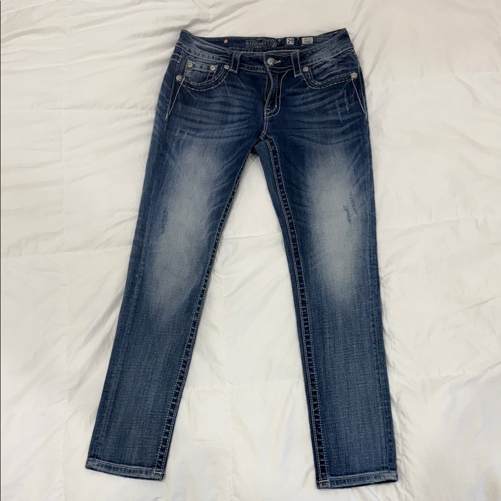 Signature Miss Me Women's Faded Blue Skinny Jeans